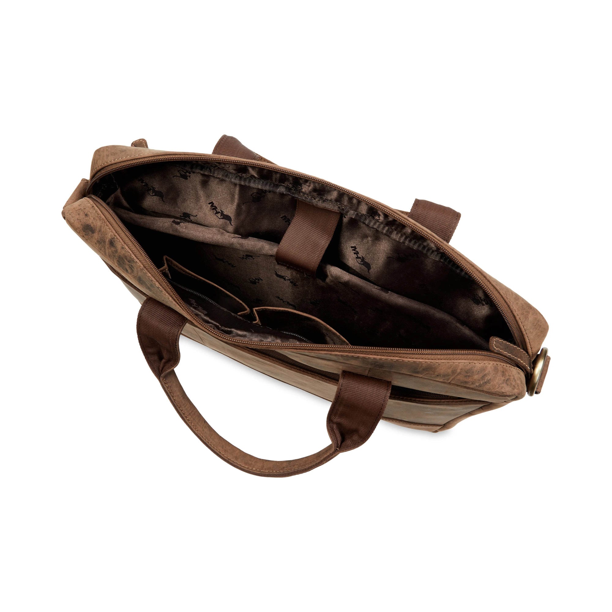 The Hector - Genuine Leather Laptop Bag - Oak Brown Hunter - VILL OKSE
