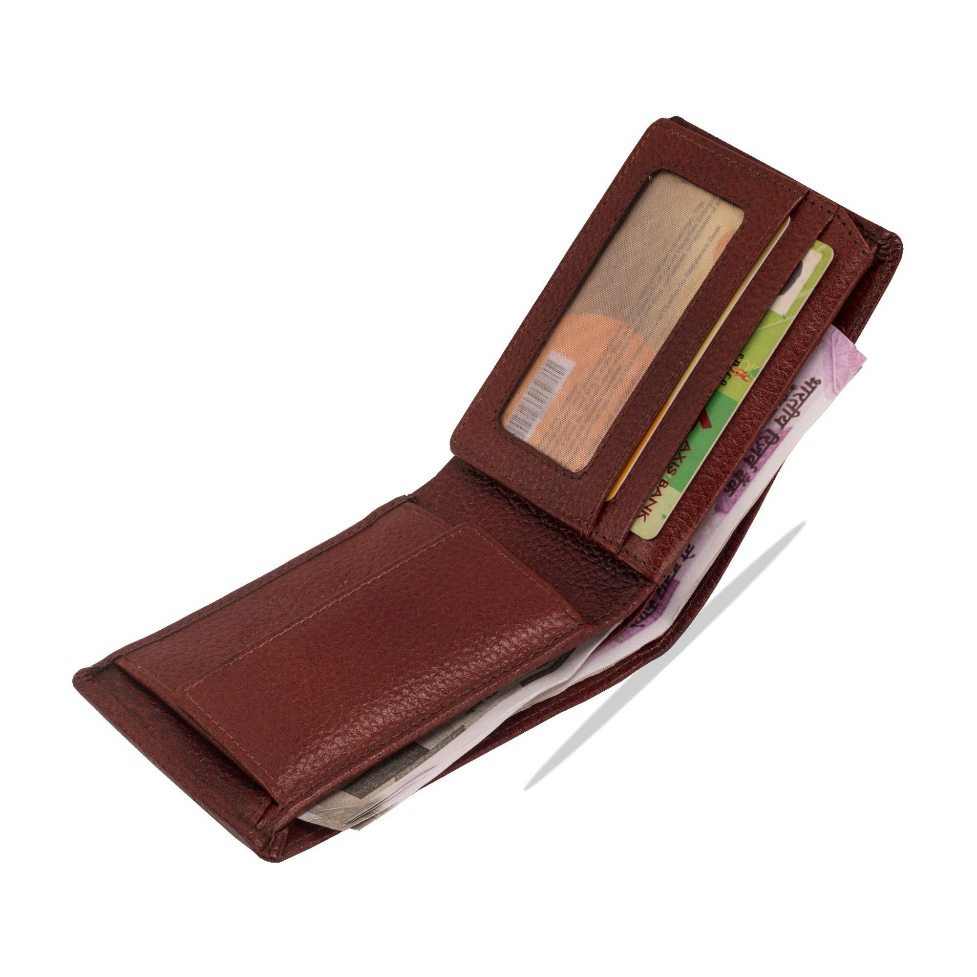 David - RFID Protected Genuine Leather Wallet - B Brown Floater - VILL OKSE