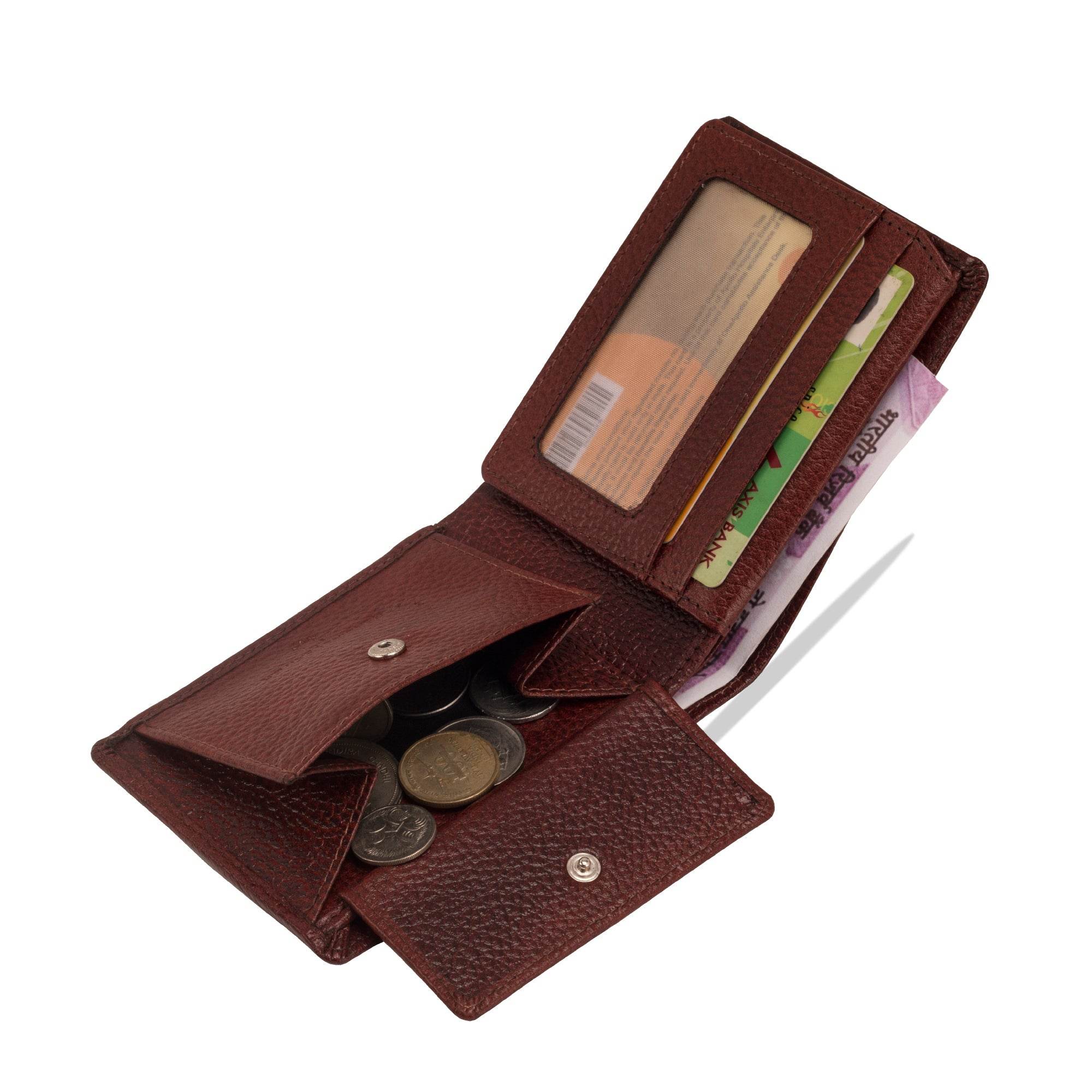 David - RFID Protected Genuine Leather Wallet - B Brown Floater - VILL OKSE
