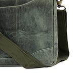 The Hector - Genuine Leather Laptop Bag - Green Waxy Hunter - VILL OKSE