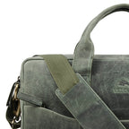 The Hector - Genuine Leather Laptop Bag - Green Waxy Hunter - VILL OKSE