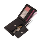 David - RFID Protected Genuine Leather Wallet - Black Nappa - VILL OKSE