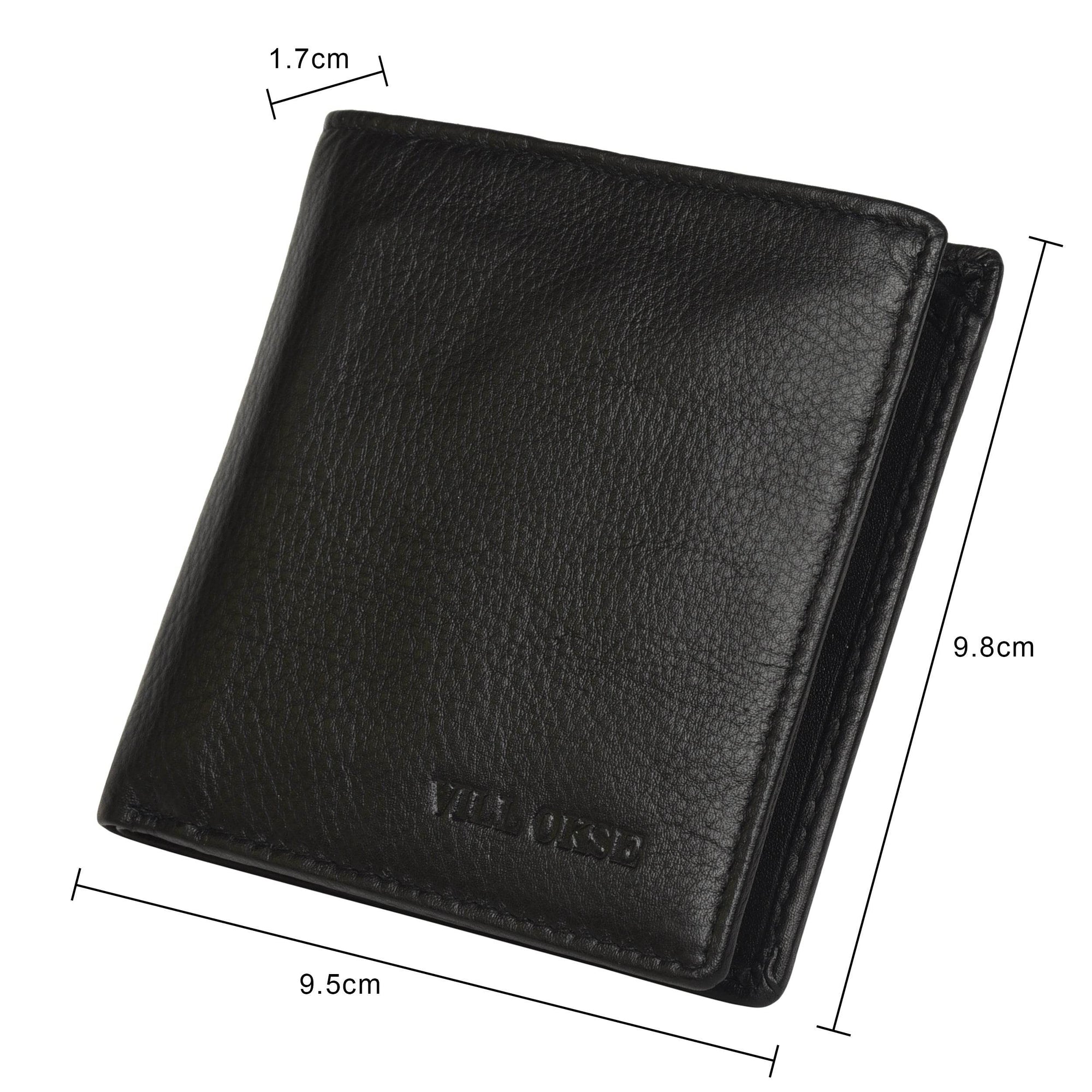 The California - RFID Protected Leather Wallet - Black Nappa - VILL OKSE