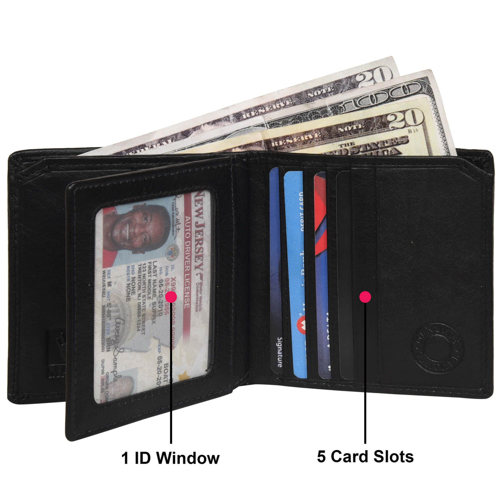 The California - RFID Protected Leather Wallet - Black Nappa - VILL OKSE