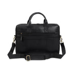 The Mandarin by VILL OKSE - Genuine Leather Laptop Bag - Black Nappa - VILL OKSE