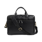 The Mandarin by VILL OKSE - Genuine Leather Laptop Bag - Black Nappa - VILL OKSE