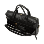 The Mandarin by VILL OKSE - Genuine Leather Laptop Bag - Black Nappa - VILL OKSE